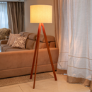 Abajur de Chão Tripé 1,50m | Luminária Moderna com Cúpula